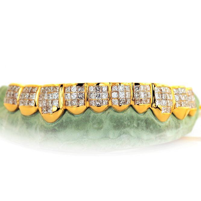 GOLDTEETH S-5060A 6 TEETH INVISIBLE HAND SET DIAMOND GRILL - Johnny Dang & Co