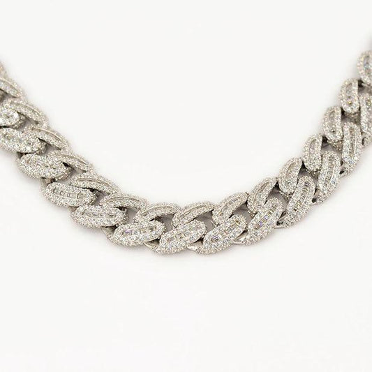 JDB1007 - 12MM CZ Silver Chain - Johnny Dang & Co