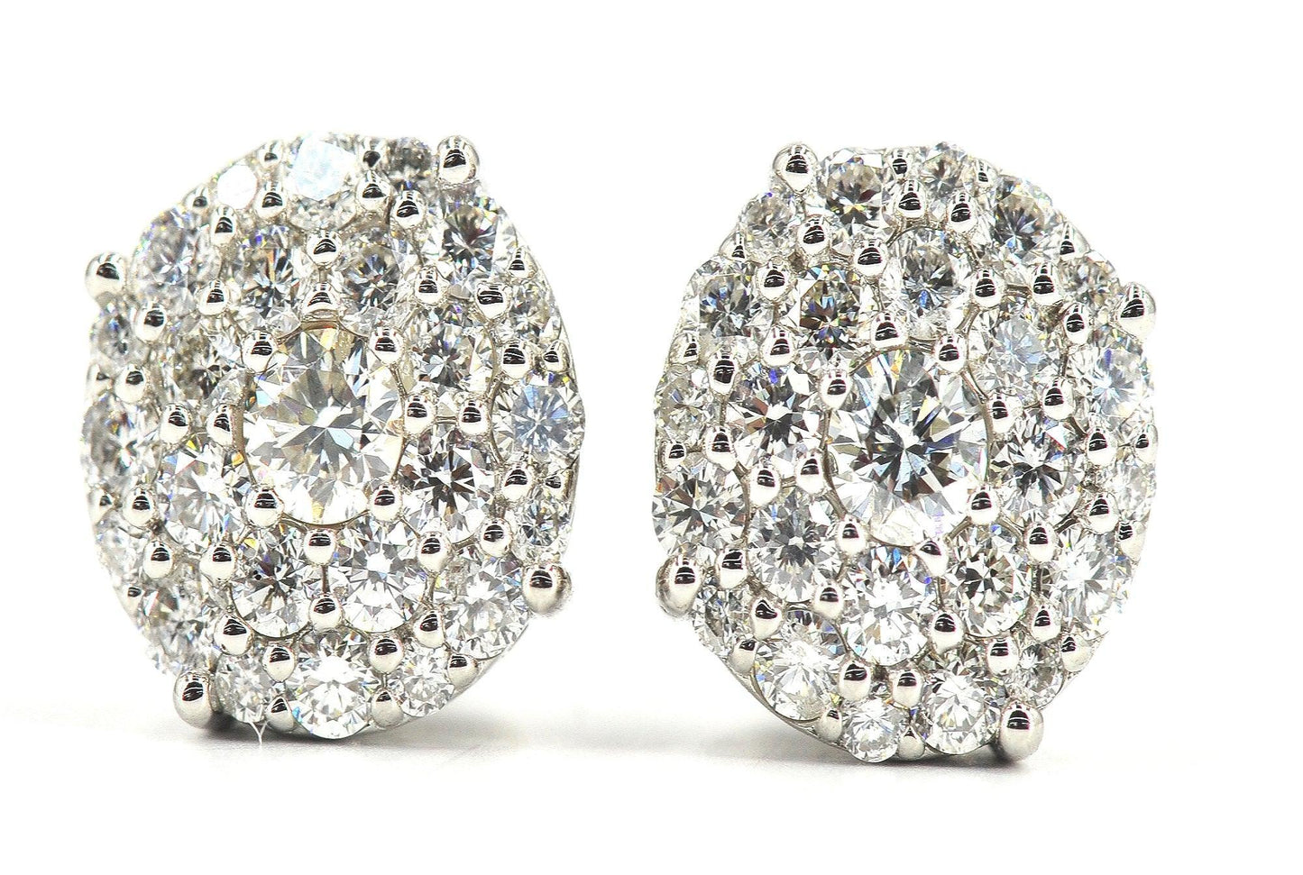 JDTKCL1006Y- 14KY 1.60 CTTW DIAMOND CLUSTER EARRINGS - Johnny Dang & Co