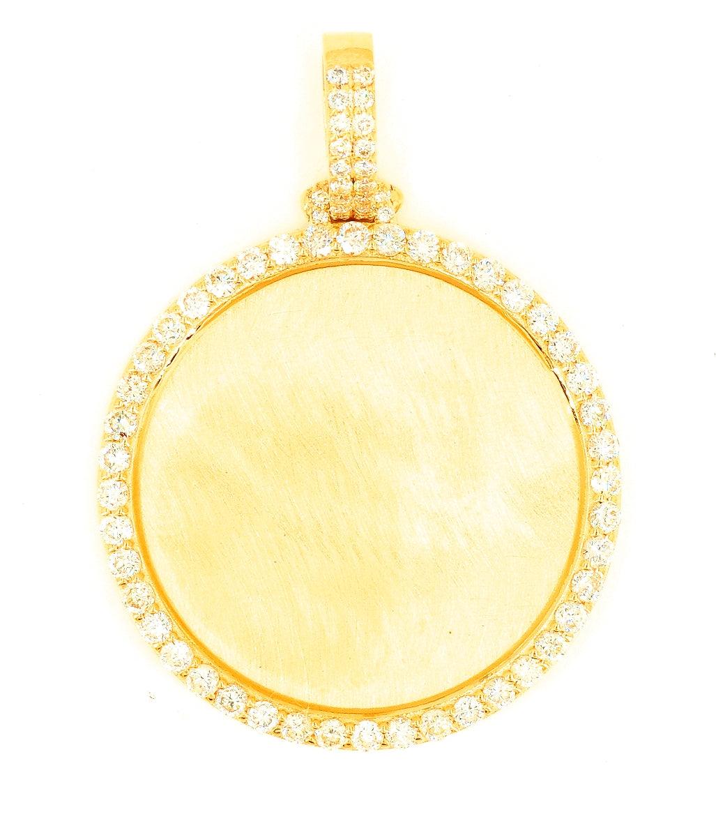 1.4 CTTW DIAMOND MEMORY PENDANT - SINGLE ROW SOLID BACK - Johnny Dang & Co