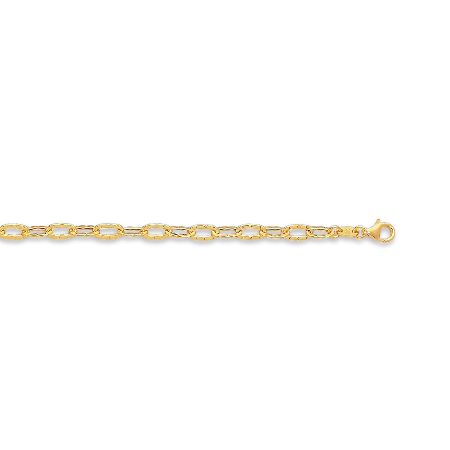 14K Gold Textured Cable Anklet - Johnny Dang & Co