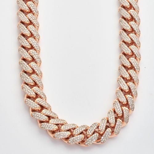 14KR 31.93CTW DIAMOND MIAMI CUBAN NECKLACE - Johnny Dang & Co