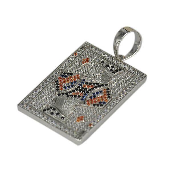 SILVER KING CARD PENDANT - Johnny Dang & Co