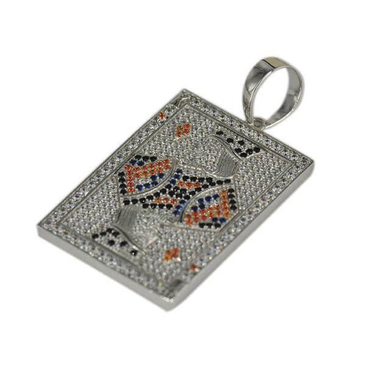 SILVER KING CARD PENDANT - Johnny Dang & Co