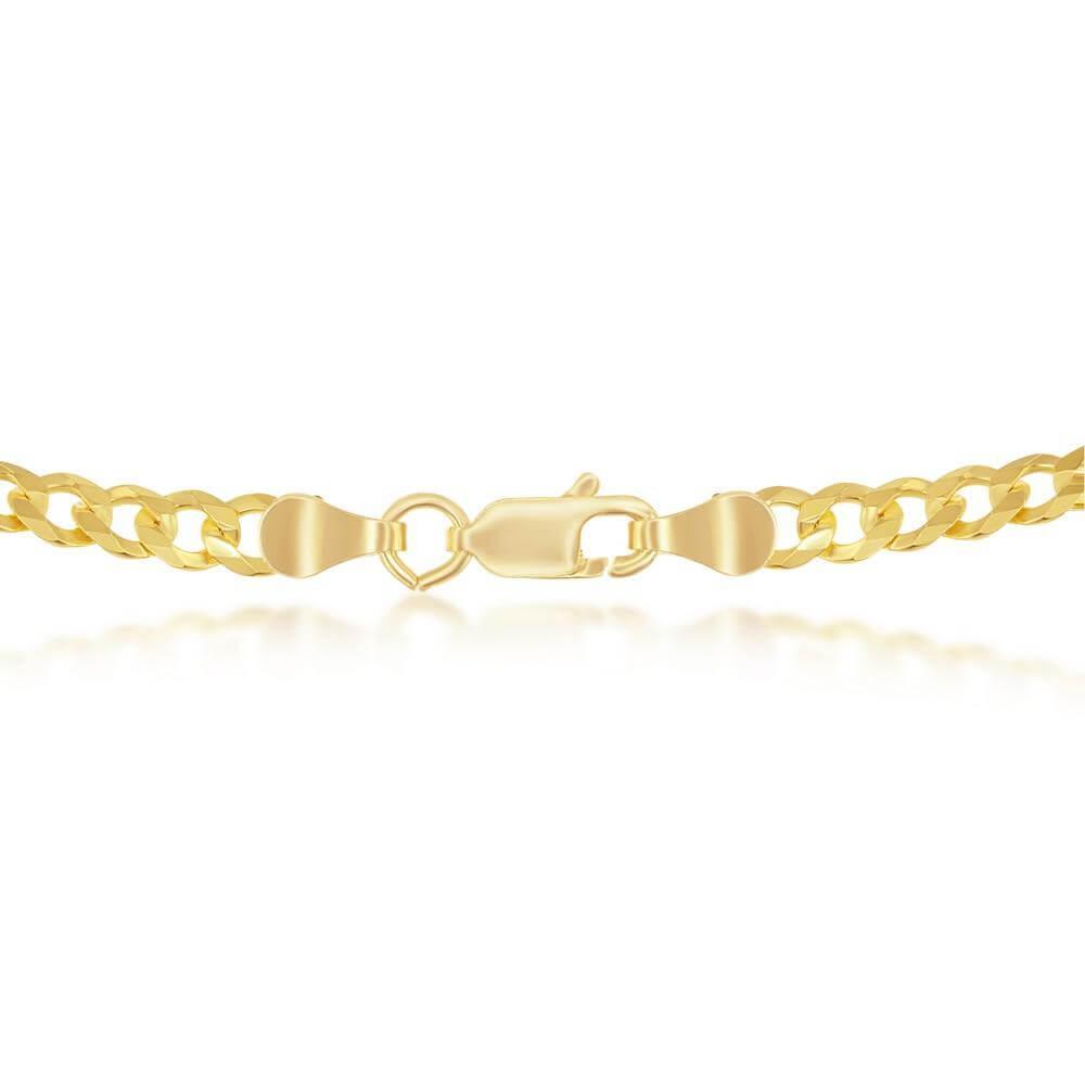 Sterling Silver 4.5mm Cuban Chain - Gold Plated - Johnny Dang & Co