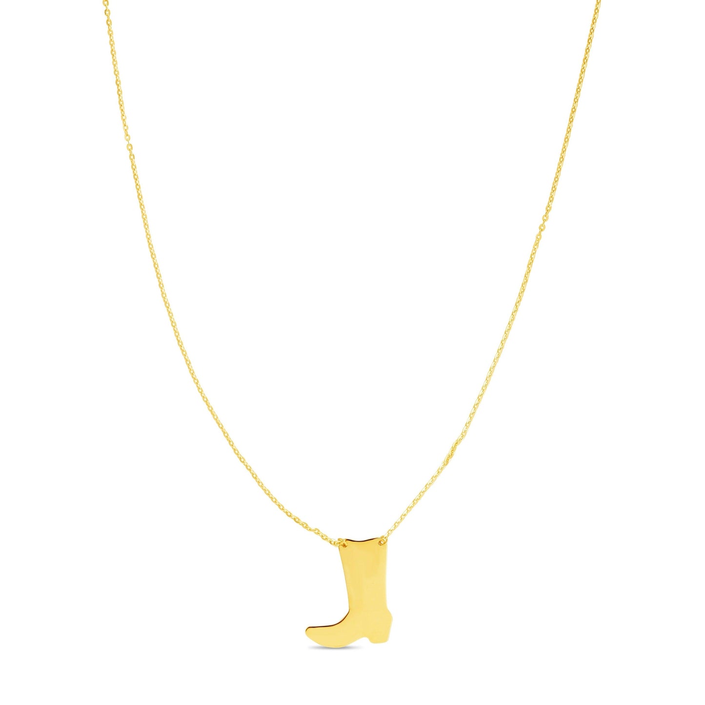 14K Gold Cowboy Boot Necklace - Johnny Dang & Co