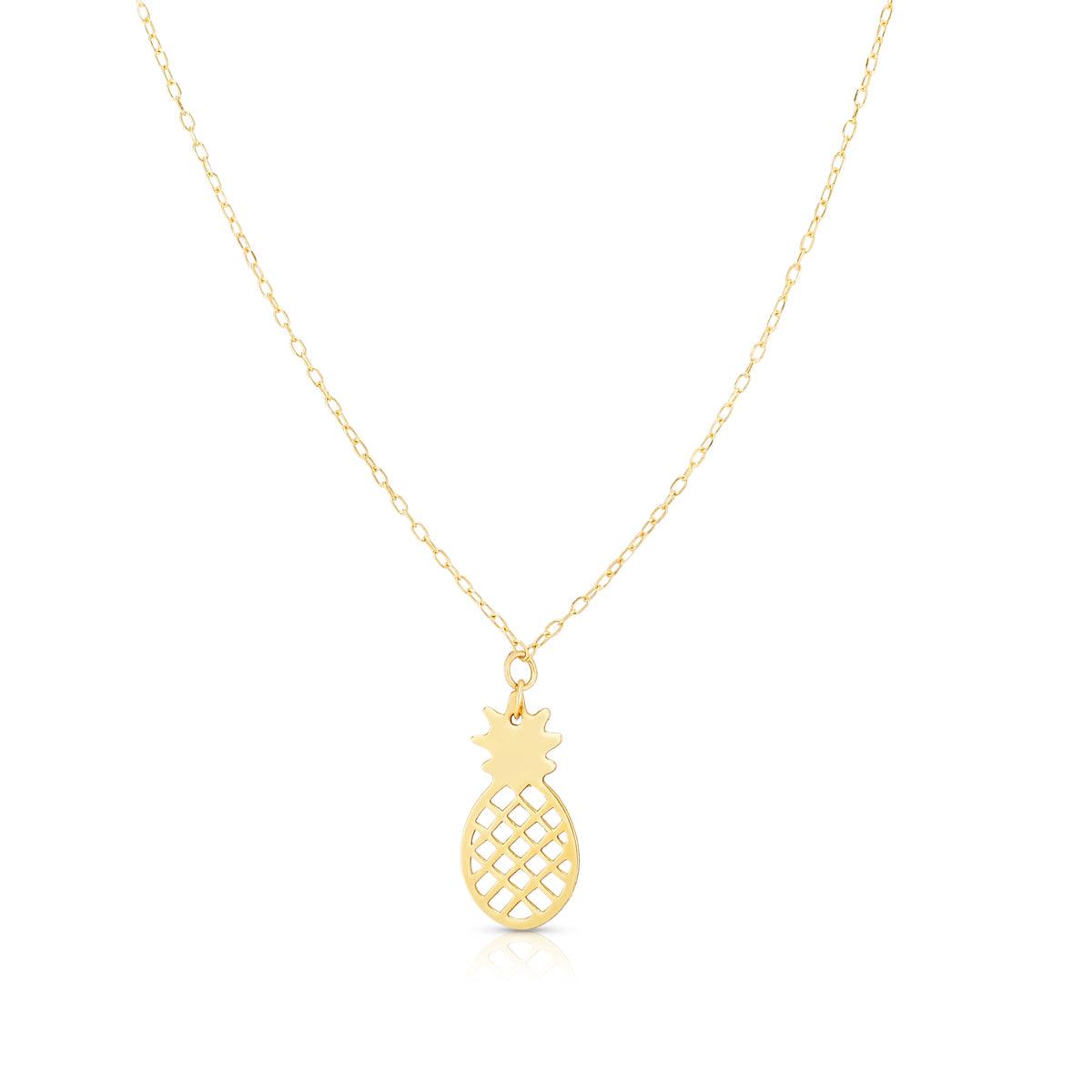 14K Gold Pineapple Necklace - Johnny Dang & Co