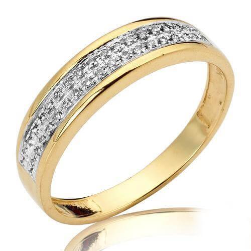 10KY 0.11CTW MICROPAVE 2-ROW BAND - Johnny Dang & Co
