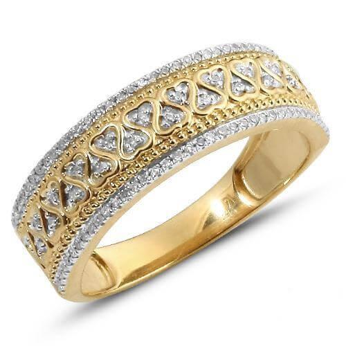 14KY 0.20CTW FANCY DIAMOND 3/4 BAND - Johnny Dang & Co