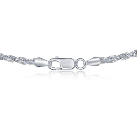 Sterling Silver 2.7MM Rope Chain - Silver Plated - Johnny Dang & Co
