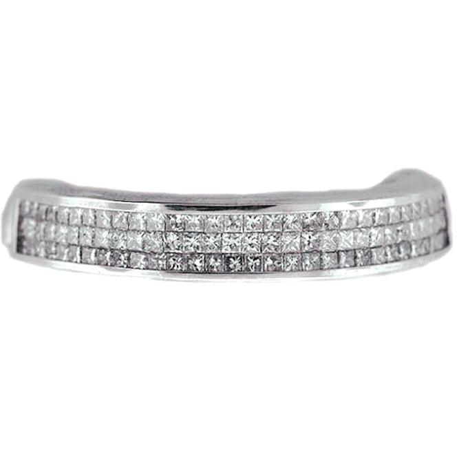 20.00Ct Men's Princess Cut Diamond Bracelet Invisible Set G-H VS2/SI1 14k W  Gold –