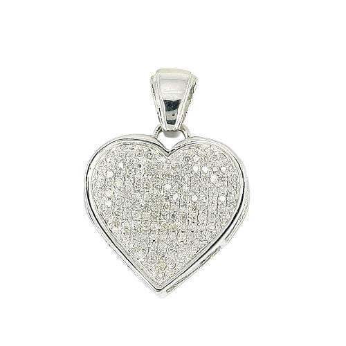 10KW 0.33CTW INVERTED HEART PENDANT - Johnny Dang & Co