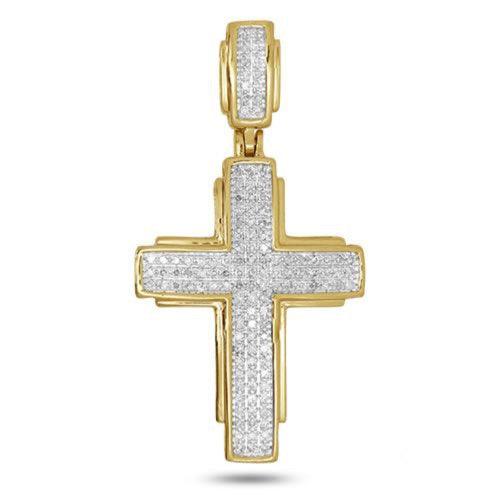 10KY 0.25CTW DIAMOND CROSS PENDANT - Johnny Dang & Co