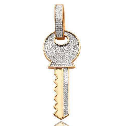 10KY 0.50CTW DIAMOND KEY PENDANT - Johnny Dang & Co