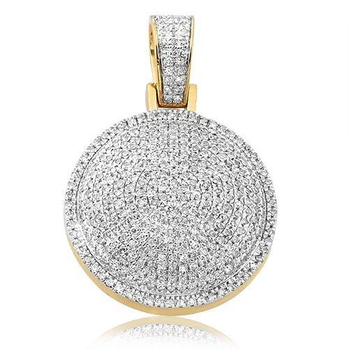 10KY 0.65CTW DIAMOND 3-D DOME MEDALLION - Johnny Dang & Co