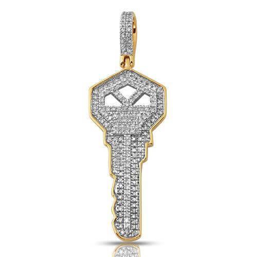 10KY 0.35CTW DIAMOND KEY PENDANT - Johnny Dang & Co