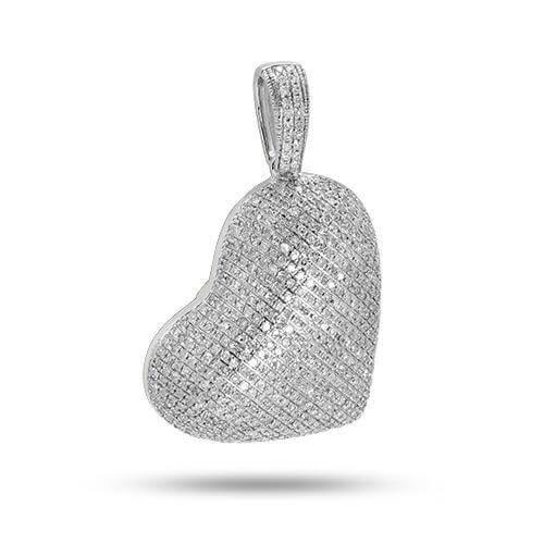 14KW 0.80CTW DIAMOND SIDEWAYS HEART PENDANT - LARG - Johnny Dang & Co