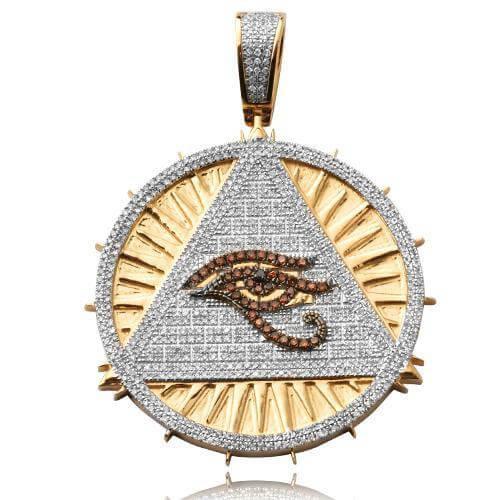 10KY 1.75CTW RED AND WHITE DIAMOND "EVIL EYE ON - Johnny Dang & Co