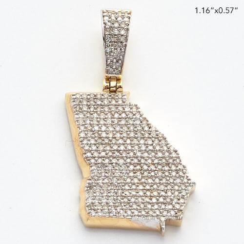 10KY 0.55CTW DIAMOND 3D STATE PENDANT - Johnny Dang & Co