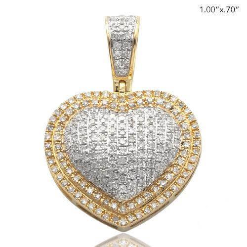 10K 0.65CT 3D HEART PENDANT - Johnny Dang & Co