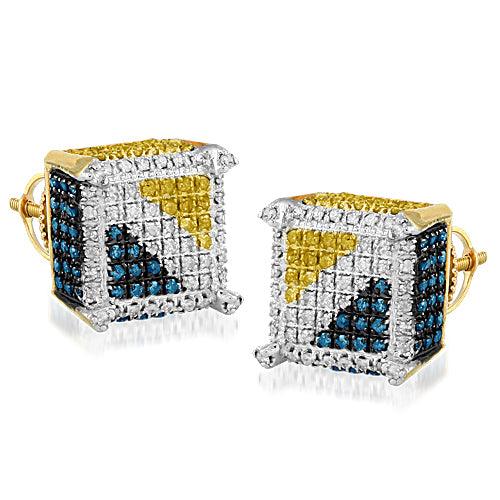 YS 0.65CTW BLUE DIAMOND DICE EARRINGS Johnny Dang & Co