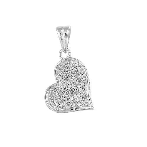 YS 0.25CTW DIAMOND HEART PENDANT - Johnny Dang & Co