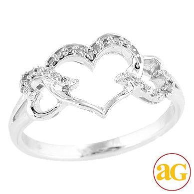 SS 0.10CTW DIAMOND FANCY RING - Johnny Dang & Co