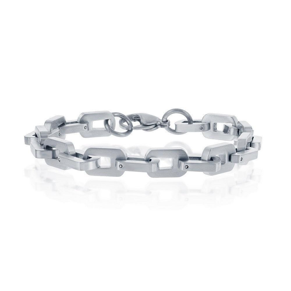 Stainless Steel Matte Link Bracelet - Johnny Dang & Co