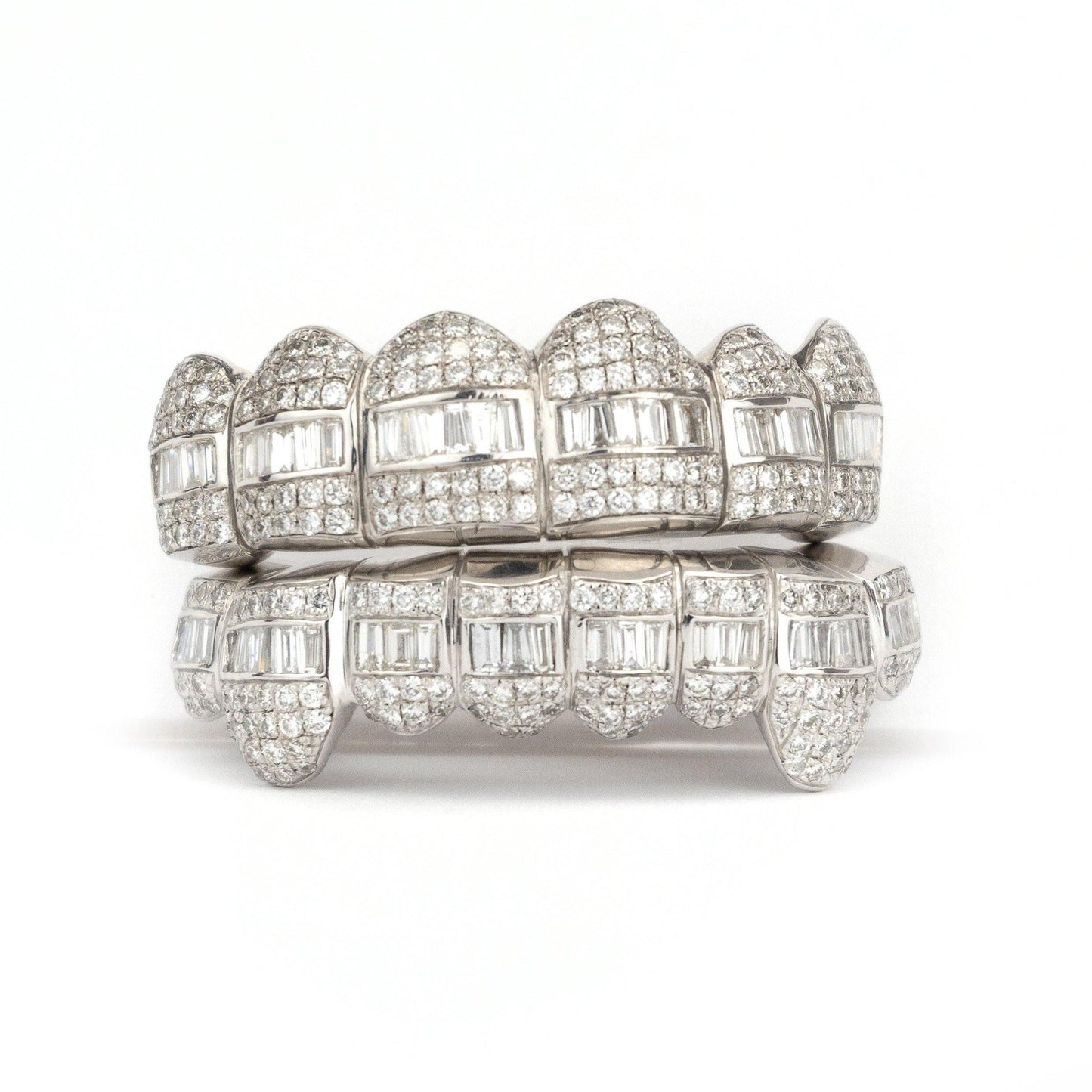 14K Flawless Hybrid Diamond Grillz - Johnny Dang & Co