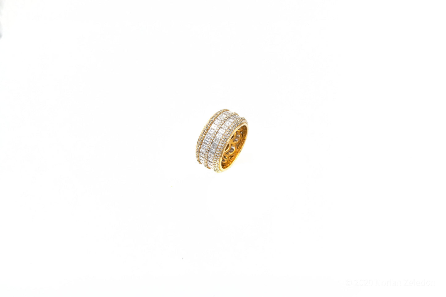 Double Baguette Row Gold Ring - Johnny Dang & Co
