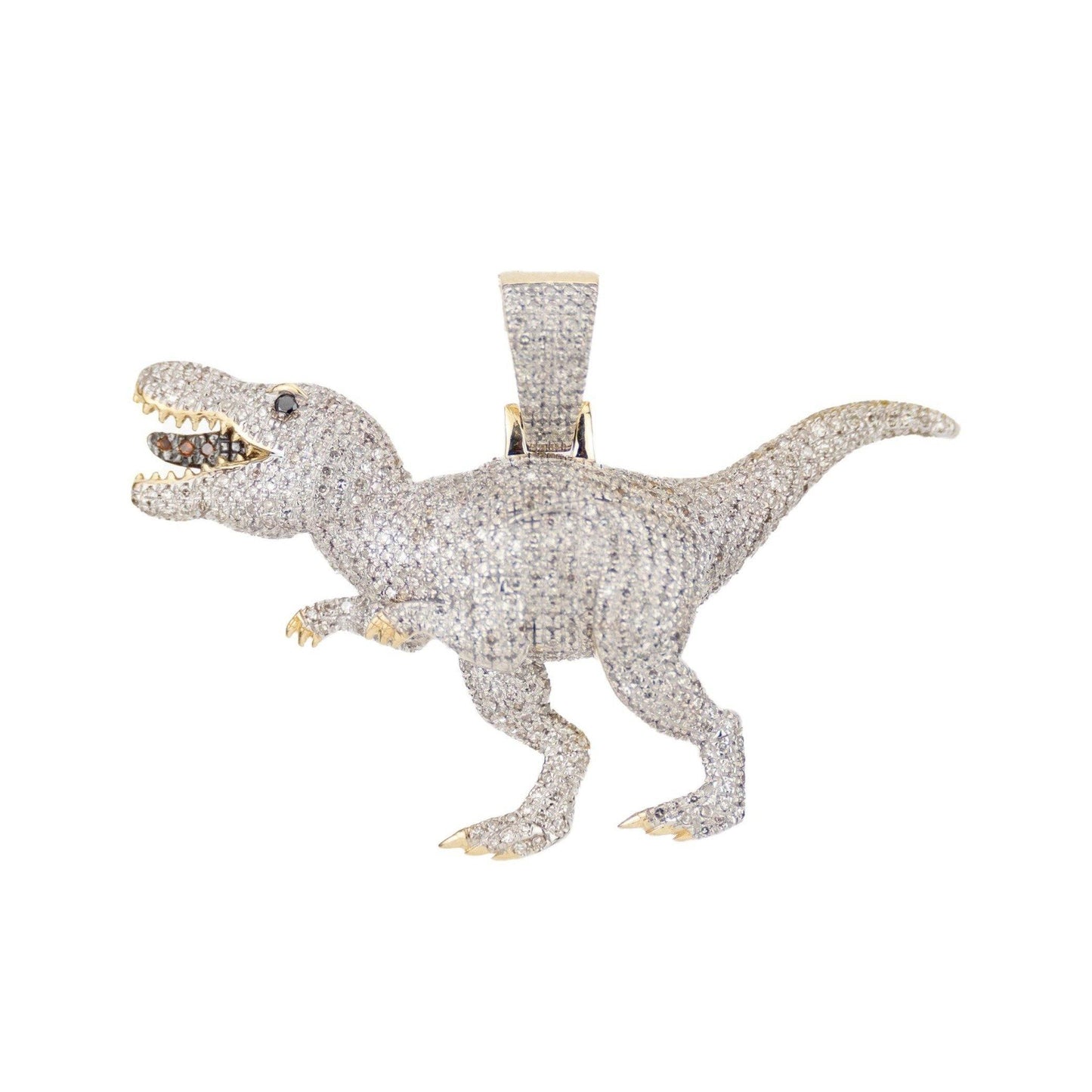 Dinosaur Pendant 10KY 1.58ct Si Diamonds - Johnny Dang & Co