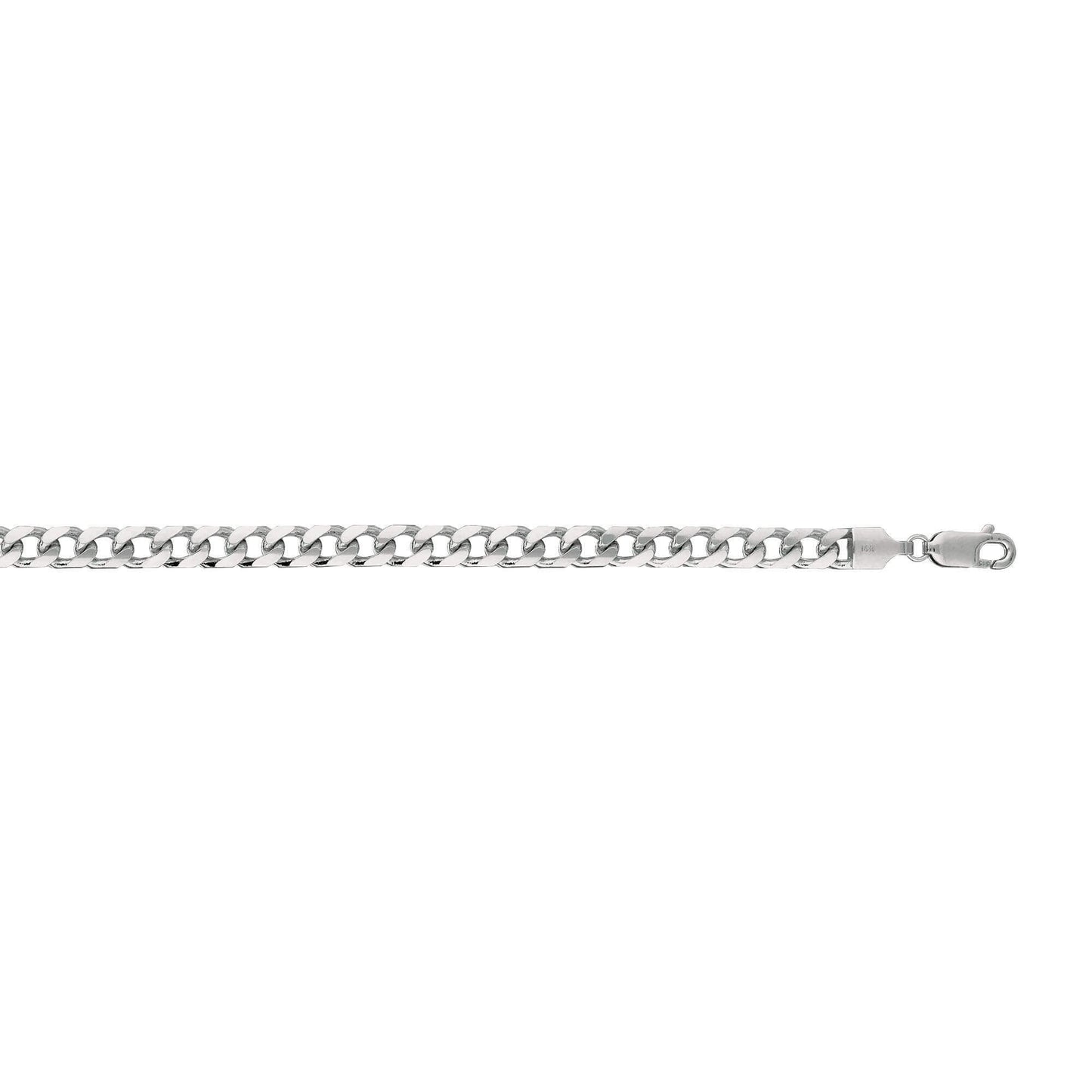 14kt 8.50 inches White Gold 4.4mm Diamond Cut Miami Cuban Link Chain with Lobster Clasp - Johnny Dang & Co