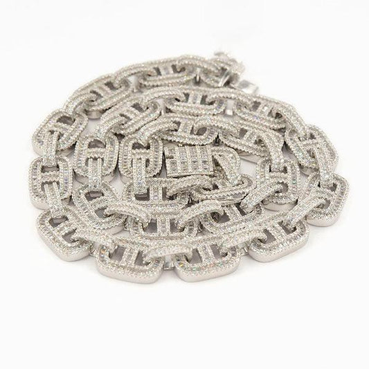 JDB1000 - 12MM CZ Silver Chain - Johnny Dang & Co