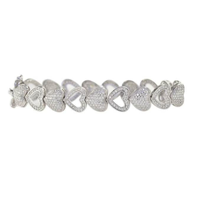 CZ HEART BRACELET - Johnny Dang & Co