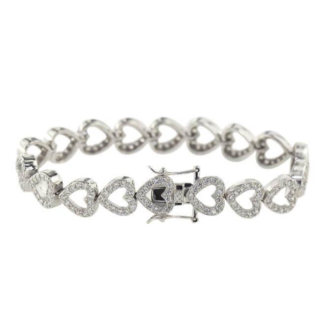 CZ HEART BRACELET - Johnny Dang & Co