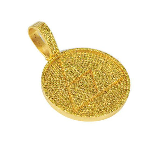 CJ3722 - Custom Diamond Trillion Triangle Triforce Pendant - Johnny Dang & Co
