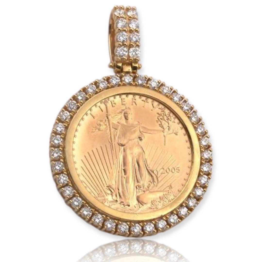 14KY 2.85CTW DIAMOND 4-PRONG SQUARE SETTING BEZEL - Johnny Dang & Co