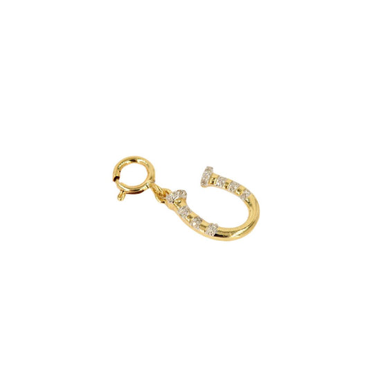 10k Yellow Gold and Diamond 'Lock With Heart Cut Out' Charm - 10038 - Johnny Dang & Co