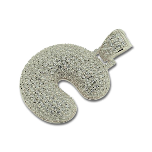 TVJE- Sterling Silver CZ Letter C Pendant - Johnny Dang & Co
