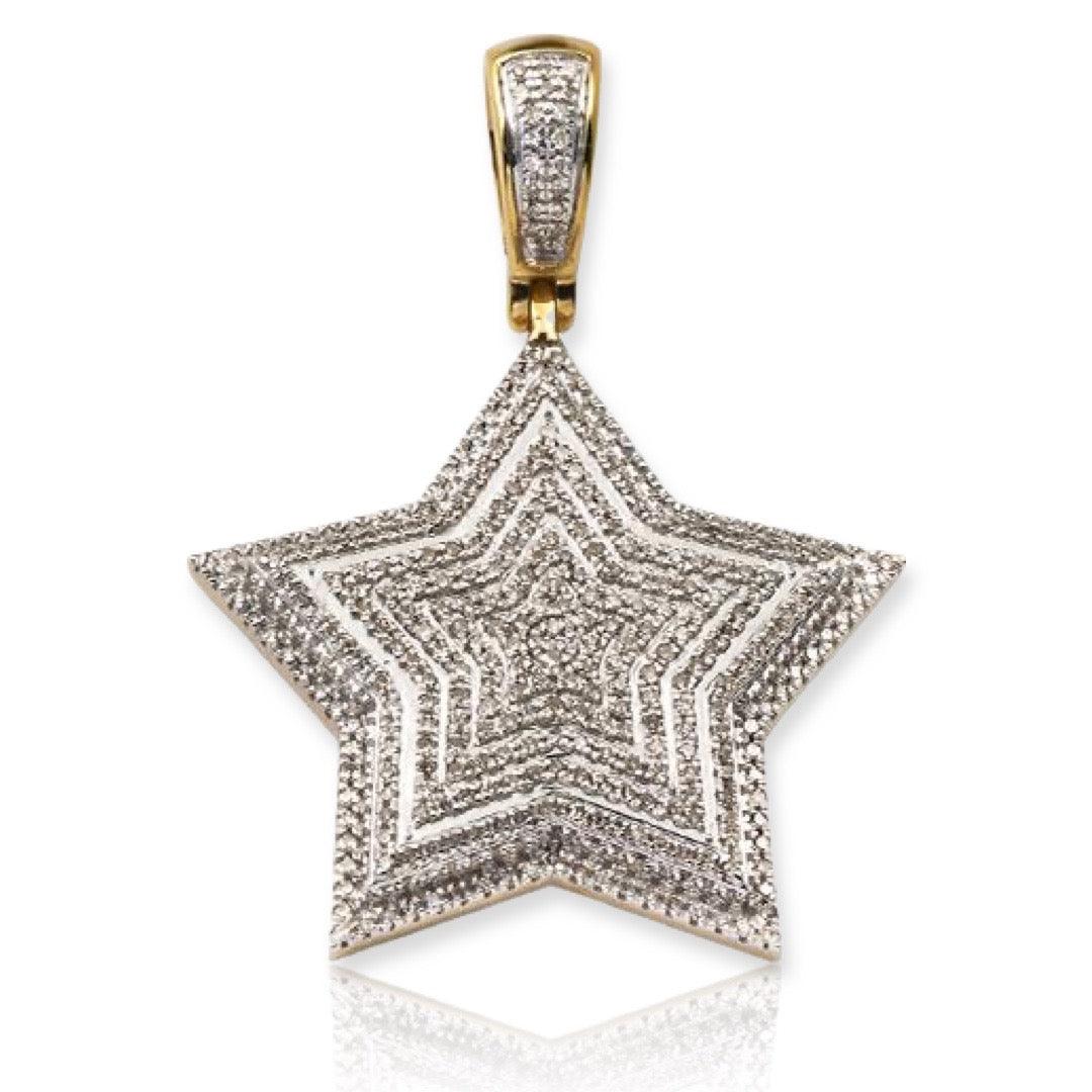 10KY 1.20CTW DIAMOND 3-D STAR PENDANT - Johnny Dang & Co