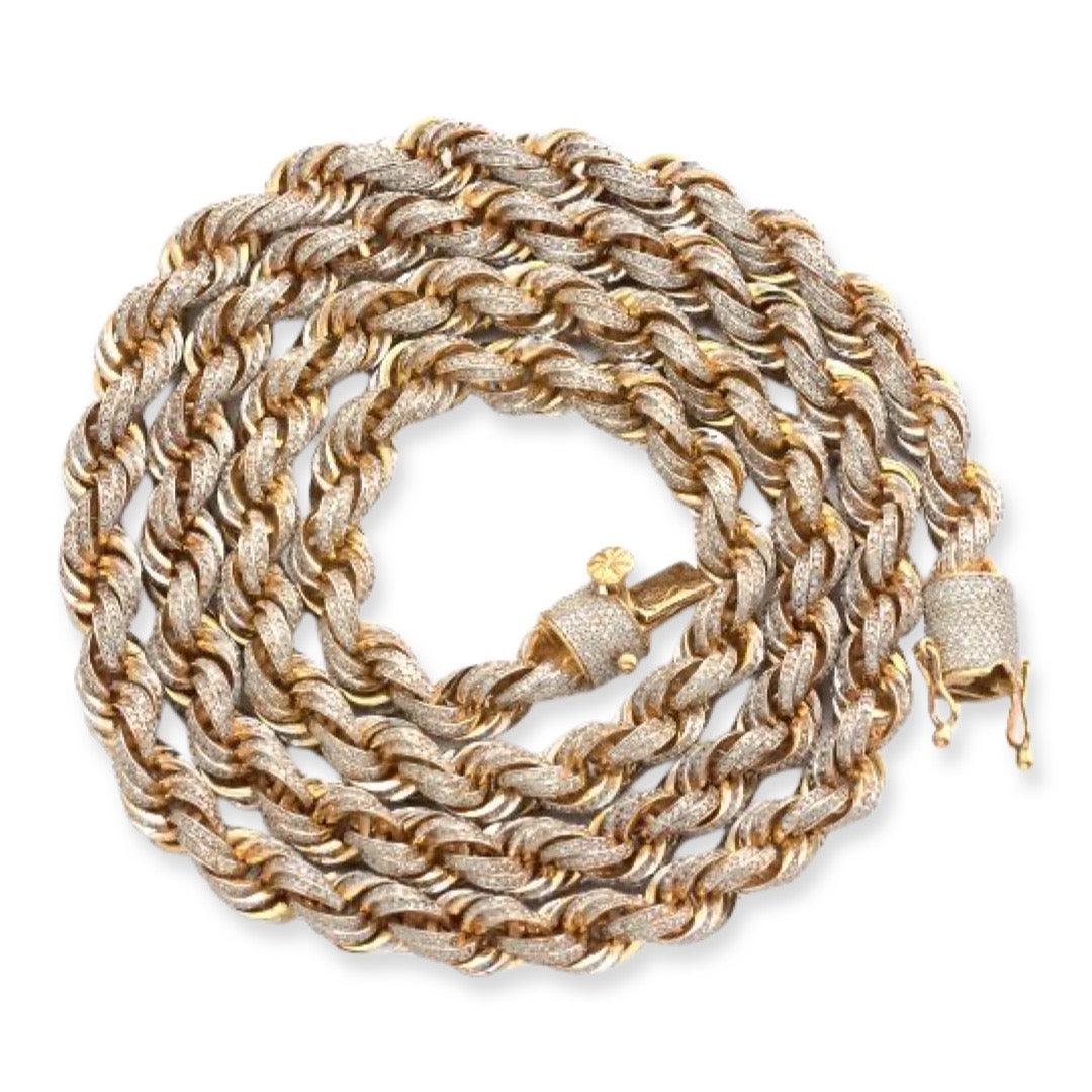 10KY 10.50CTW DIAMOND ROPE CHAIN 26” - Johnny Dang & Co
