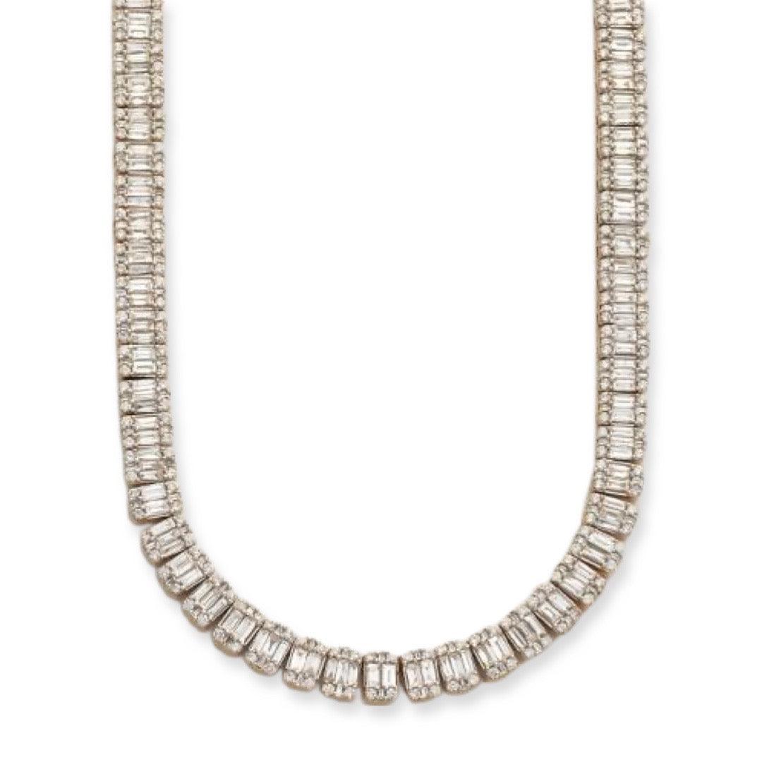 14KY 19.50CTW BAGUETTE DIAMOND SQUARE CLUSTER - Johnny Dang & Co