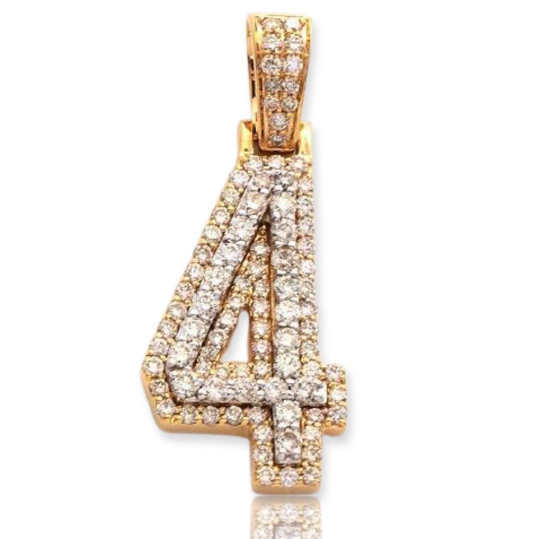 10KY+W 0.75CTW DIAMOND NUMBER PENDANT - Johnny Dang & Co
