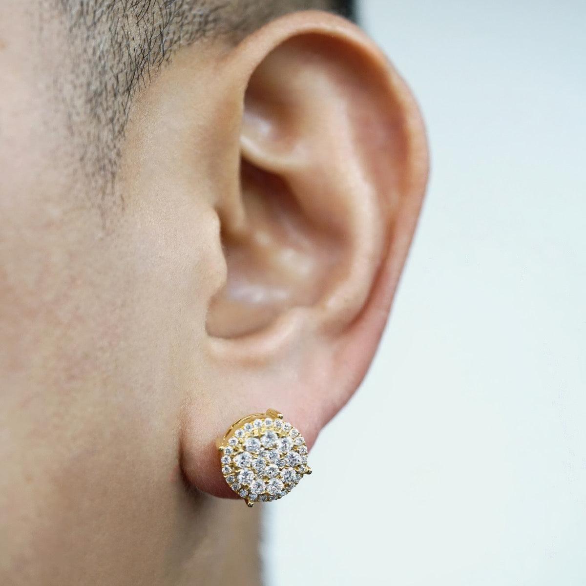 14K 2.00CTW DIAMOND ROUND CLUSTER EARRINGS WITH HALO - Johnny Dang & Co