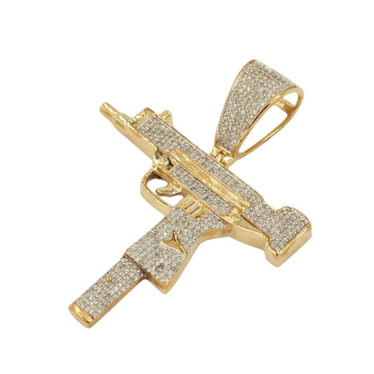 10KY 0.75CTW DIAMOND 'UZI' GUN PENDANT SC4387Y - Johnny Dang & Co