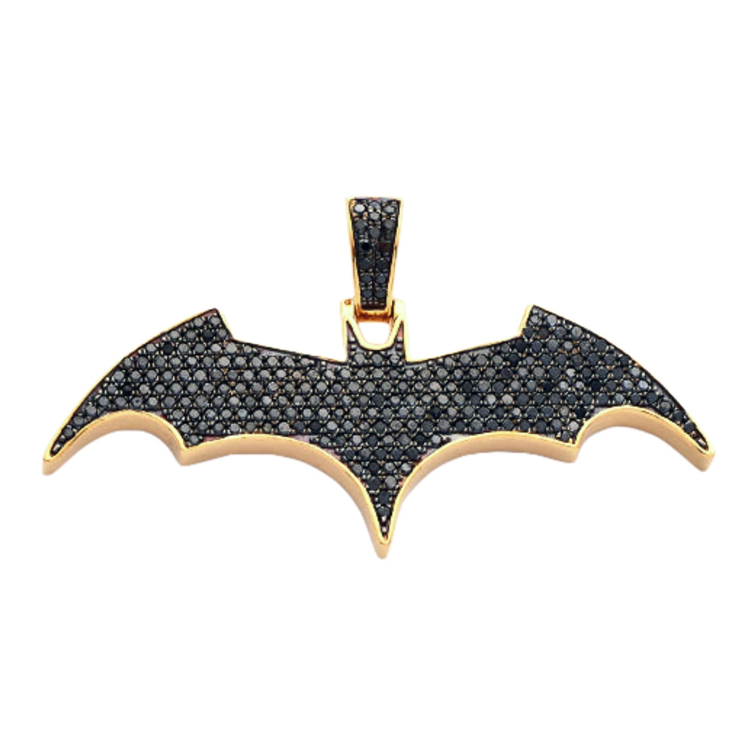 10KY 1.55CTW BLACK DIAMOND BAT PENDANT - Johnny Dang & Co