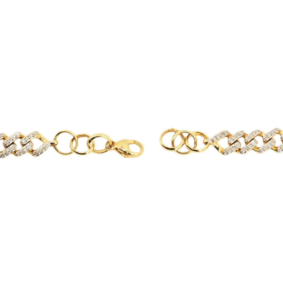 Copy of 10k Gold 0.45ctw Diamond Charm Anklet 9" - 10". Bracelet Only. Charms Sold Separately - Johnny Dang & Co