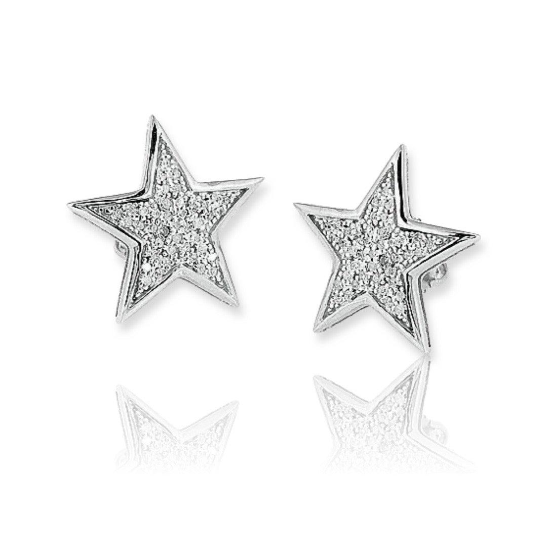 10KW 0.25CTW DIAMOND STAR EARRING - Johnny Dang & Co