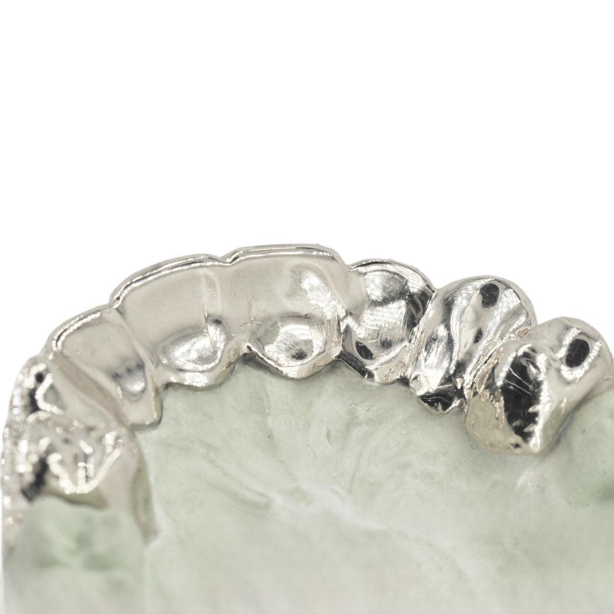 JDTK-3002-D- 8 Teeth Gold Grillz With Diamond Dust and Diamond Cuts. - Johnny Dang & Co