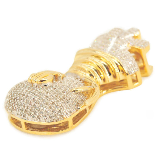 10KY 1.00CTW DIAMOND MONEY BAG PENDANT - Johnny Dang & Co